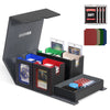 Kabinka Card Deck Box For Mtg With Commander Display, 5 In 1 Trading Card Storage Box Fit 400 Double-Sleeved Cards, Removable De