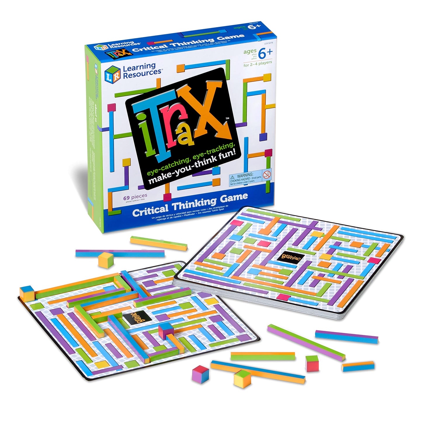 Learning Resources iTrax Critical Thinking Game, 69 Pieces, Ages 6+, Multi-color, Develops Critical Thinking Skills