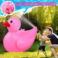 Hungdao Giant Inflatable Duck Pool Float - 4 Feet Large Pink Rubber Duck for Kids Summer Beach Party Decoration
