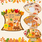 Cy2Side 12Pcs Fall Woodland Religious Stickers Scene For Kids, Make A Fall Christian Sticker Scene With Fox Cross Make Your Own Fall Religious Sticker Scene Art Craft Diy Autumn Sunday School Activity