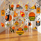 56 Pieces Basketball Party Decorations Hanging Swirls Basketball Decorations Paper Sports Party Decorations Cutouts Hanging Deco