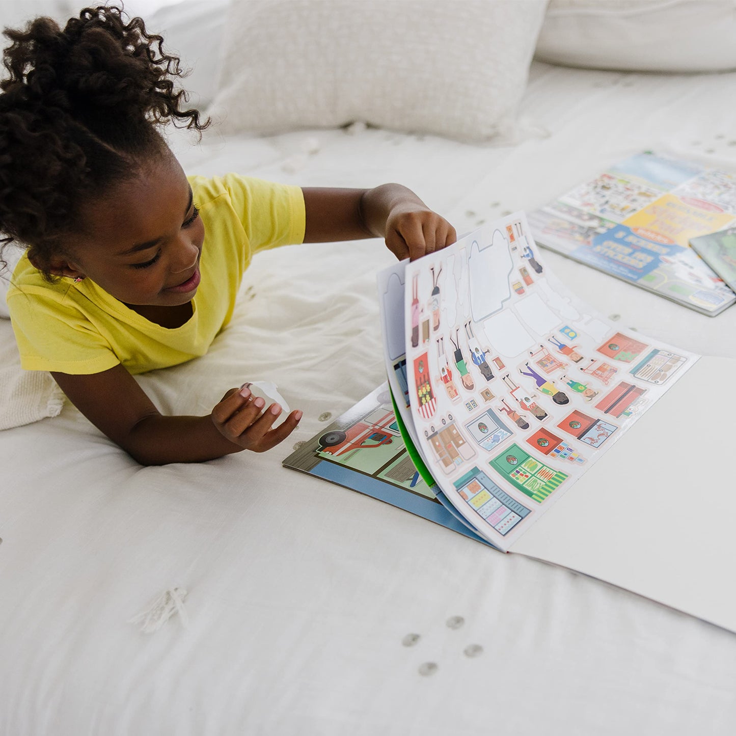 Melissa & Doug Reusable Sticker Pads Set: Habitats, Vehicles, Town: 115 Stickers