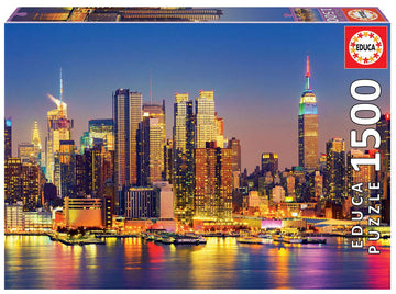 Educa 18466 1,500 Pieces, Manhattan By Night, Puzzle, Multicoloured, One Size