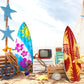 Foilswirl 2 Pcs 60'' Luau Inflatable Surfboard Hawaiian Theme Beach Pool Float Summer Tropical Blow up Pool Board Blue and Orang