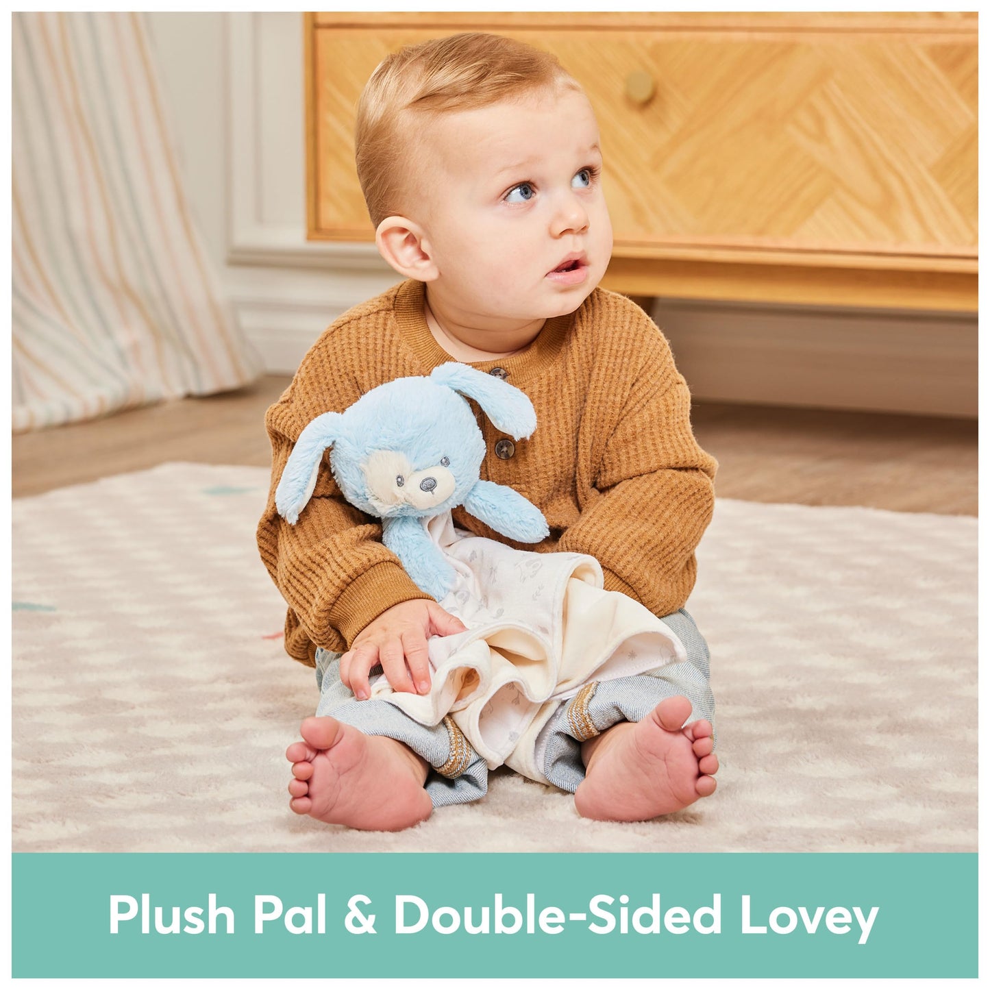 Gund Baby Sustainably Soft Puppy Lovey, Stuffed Animal Plush Blanket Made From 100% Recycled Materials, For Babies And Newborns,