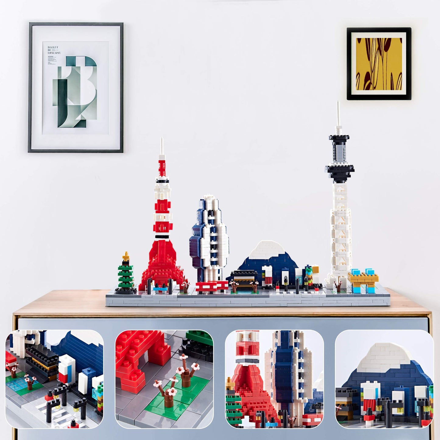 Klmei Japanese Architecture Tokyo Skyline Micro Building Blocks For Adults And Kids Ages Of 14+ – Challenging Construction Set 1880 Pieces, Perfect Home And Office Decoration