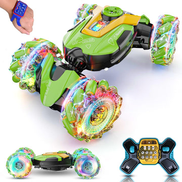 Maxkes Gesture Sensing Rc Stunt Car 360 Rotating 4Wd 2.4Ghz Rc Car Transform Toy For Boys 4-7 Birthday Present For Age 8-12