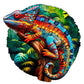 Jigfoxy Wooden Puzzles For Adults, Chameleon Wood Puzzles Adult, Unique Animal Shape Wooden Jigsaw Puzzles For Adults, Birthday Gifts For Puzzle Lovers, Family, Friend (Xl-17.3 * 17.4In-450 Pcs)