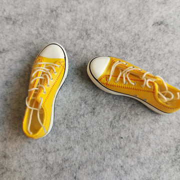 1:6 Scale Figure Shoes Sneakers Shoe for 1/6 12 inch Male Action Figure Toy (Yellow)