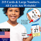 THINK2MASTER Multiplication Flash Cards - 215 Laminated Cards, 2 Dry Erase Markers, 5 Rings, Designed by a Teacher for Test Success