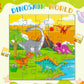 Magnetic Puzzles for Toddlers 3-5, 3 Pack Travel Puzzles for Kids Ages 3-6 with 60 Magnetic Pieces, Dinosaur, Solar System & Map