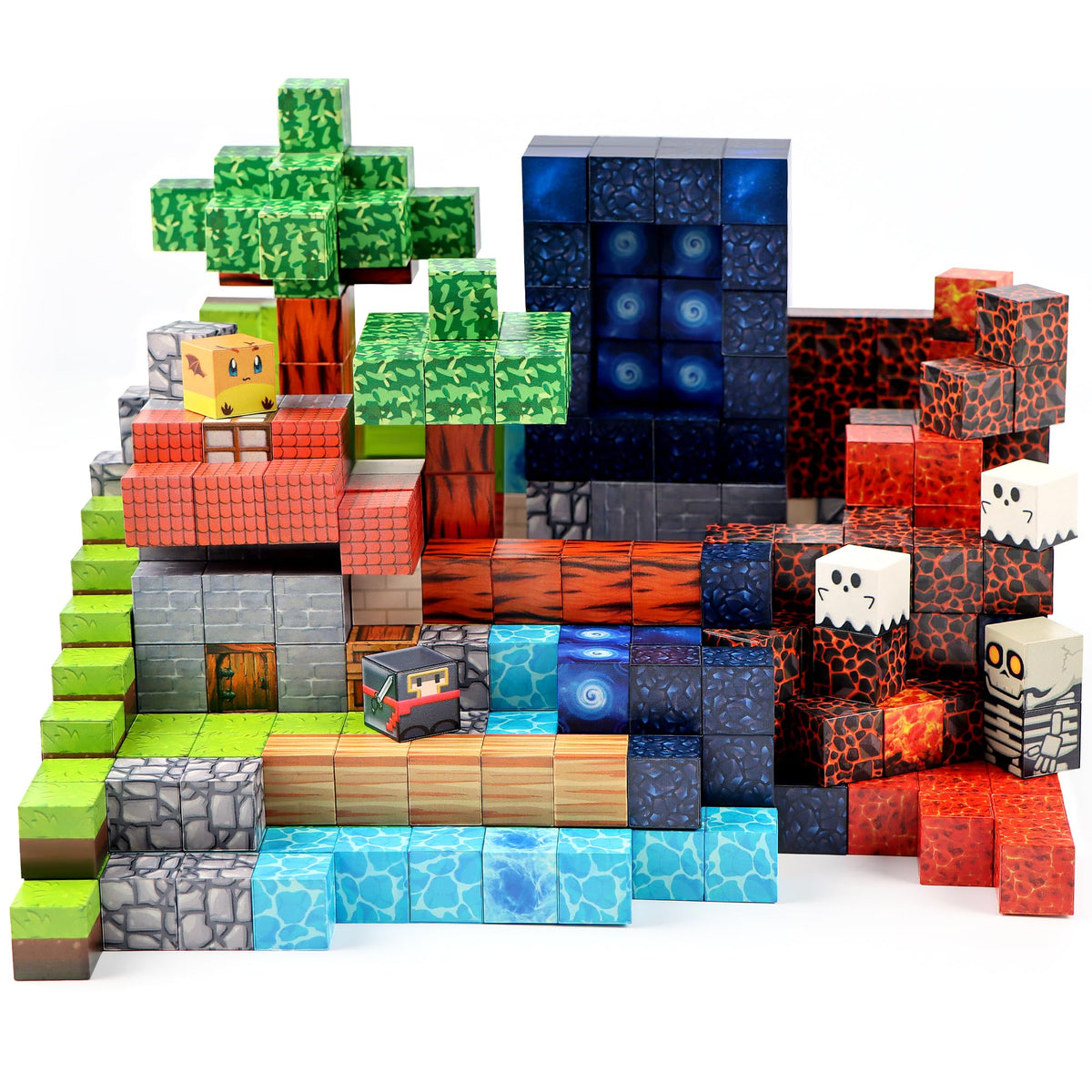 SPRSHY Magnetic Building Block Toy  144PSC Stacking Construction Set