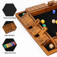 Vamslove Shut The Box Dice Game - 14" Wooden Board for 2-4 Players, Includes 8+4 Dice, Math Game for Kids & Adults