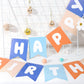 Light Blue Navy Brown Orange Happy Birthday Banner - Birthday Party Decoration for Boys, Happy Birthday Garland Inspired by Blue