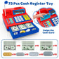 Pretend Play Calculator Cash Register - 73 Pcs Toy Cash Register, Microphone, Credit Card and Banking for Kids, Early Math Skill