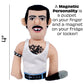 The Unemployed Philosophers Guild Freddie Mercury Magnetic Personality - Plush Finger Puppet and Refrigerator Magnet, Approx 4 T