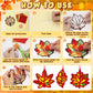 36 Set Fall Maple Leaves Suncatchers Crafts for Kids DIY Autumn Window Tissue Paper Crafts Kit Thanksgiving Maple Hanging Decor