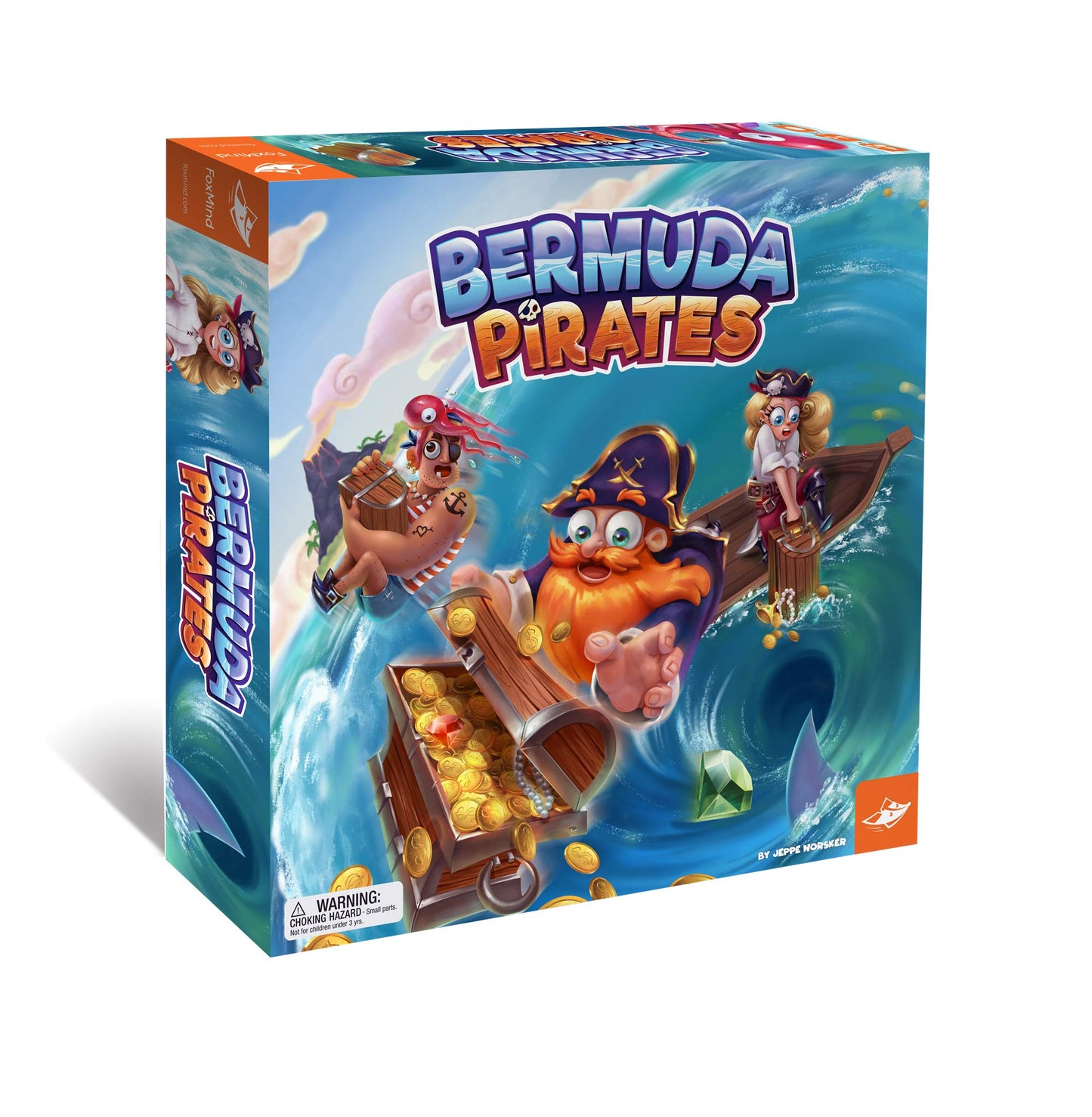 FoxMind Bermuda Pirates Magnetic Board Game for Kids, Plastic, Mixed Colours, Model: FOX-BP-ENG, Family Fun Adventure