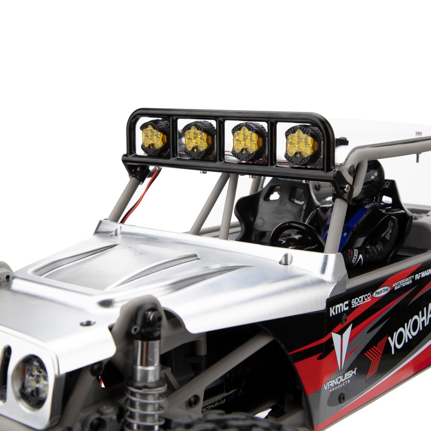 MEUS RACING RC Car LED Lights Kit for 1/10 & 1/8 Scale Crawlers - Aluminum, Black, Model MEUS-LED-01-06