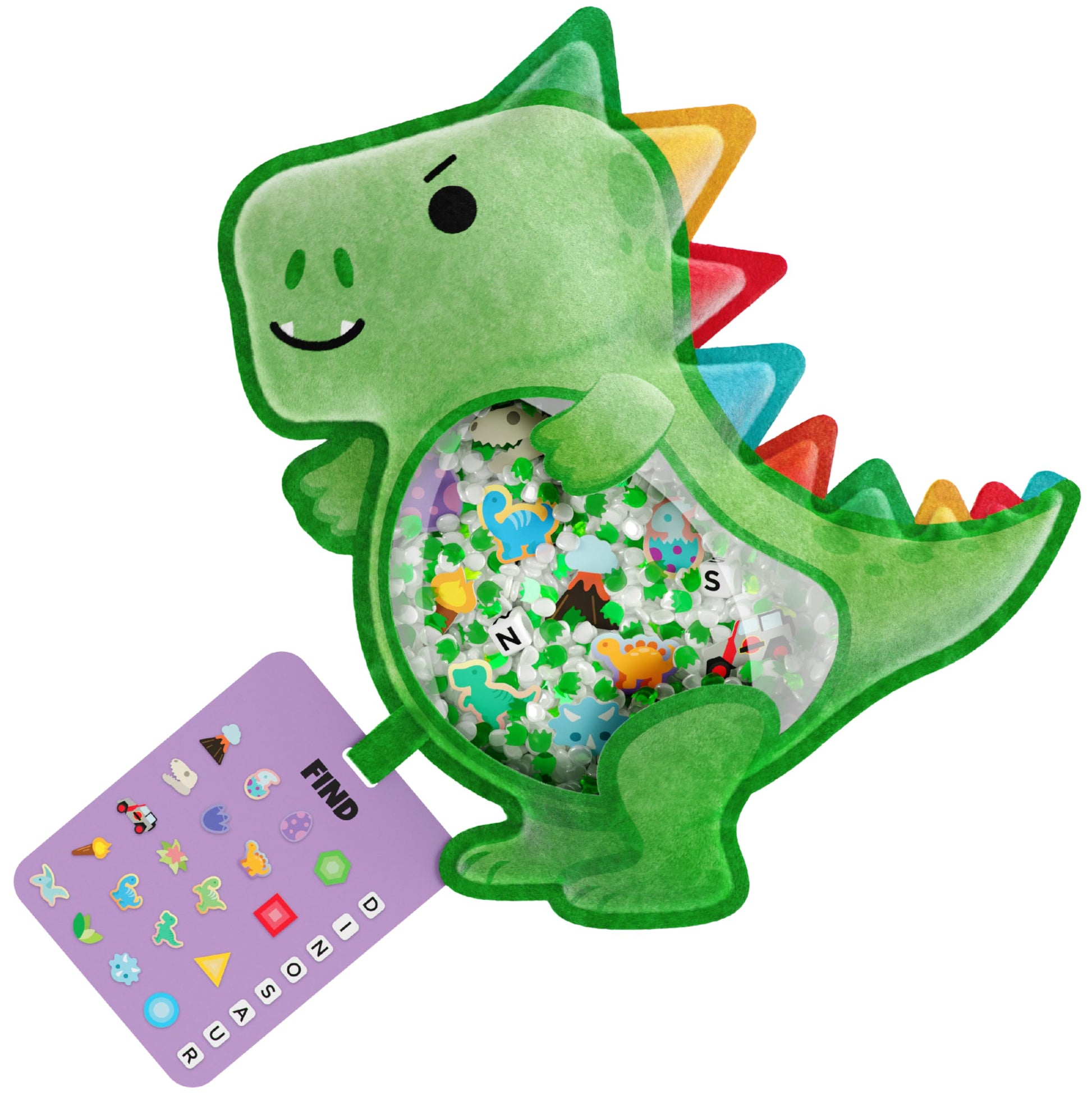 Bizyboo - The Original Seek & Find Plush - Hidden Object Search Problem Solving Educational Matching Game For Kids 2 And Up (Spi