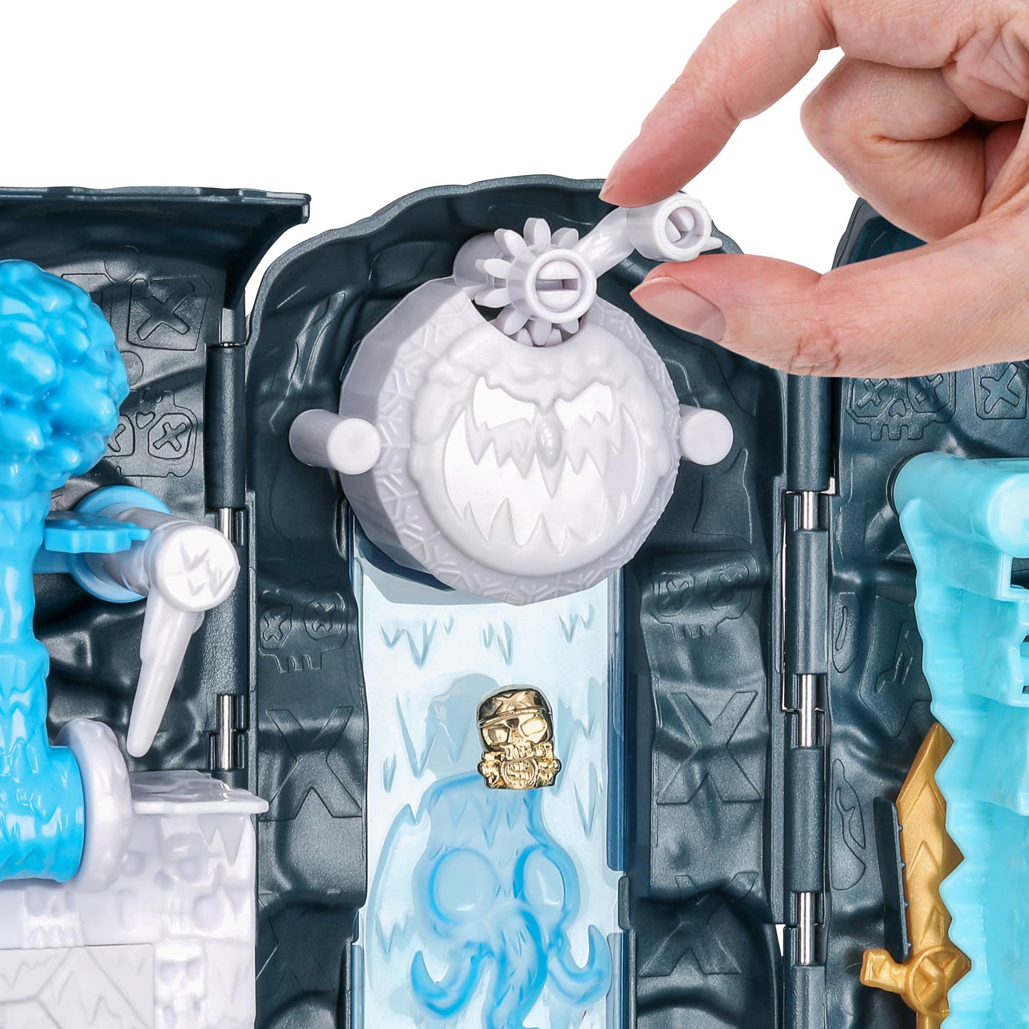 Treasure X Skull Island Micro Playset - 15 Levels, Multicolor, Model 41758, Includes 2 Figures & Real Gold Dipped Treasure