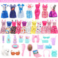 Barwa 32 Pcs Doll Suitcase Luggage Travel Clothes And Accessories For 11.5 Inch Girl Doll Travel Carrier Storage, Including 1 Luggage 1 Suitcase 23 Travel Toiletries 5 Dresses 1 Puppy 1 Computer…
