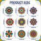 Pasimy 36 Sets Mandala Suncatchers Paint Craft Kits Mandala Flower Window DIY Hanging Ornaments Decorations Paint Your Own Sprin
