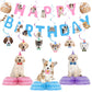 16 Pcs Dog Birthday Party Supplies, Dog Party Decorations, 6 Dog Hanging Cutouts, 6 Hanging Swirl Decorations And 3 Birthday Hon