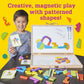 Mindware Imagination Magnets Patterns Deluxe - Includes Wood Carrying Case, Dry-Erase Markers, 60 Magnetic Blocks And 60 Puzzle Cards