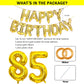 Shuntai 85Th Birthday Party Decorations For Men Women 85 Number Balloons Gold Jumbo Number 85 Foil Mylar Balloons With Happy Bir