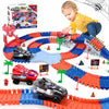 KaeKid Spider Race Track for Boys 3-8, 212PCS Race Car Track with 2 Spider Cars, DIY Flexible Track Playset, Toddler Toys Birthd