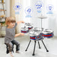 M Sanmersen Kids Drum Set Jazz Drum Kit 8 Piece For Toddler Educational Percussion Musical Instruments Drum Toy Playset Xmas Gift For Boys Girls - Blue