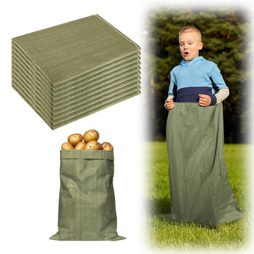 Unifamily 10Pcs Potato Sack Race Bags For Kids And Adults, 37.5 X 23.6 In Sack Race Bags For Outdoor Sports Games, Race Bags For