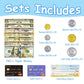 Powza 542 Pcs Teaching Math Sets, Toys for 3 4 5 6 Year Old Boys Girls, Number Learning Education Toys for Kids Ages 3-8 Develop