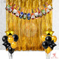 Party Propz 17Pcs Birthday Decoration Combo For Happy Birthday Banner (Cardstock), Golden Foil Curtain, Party Supplies For Husba