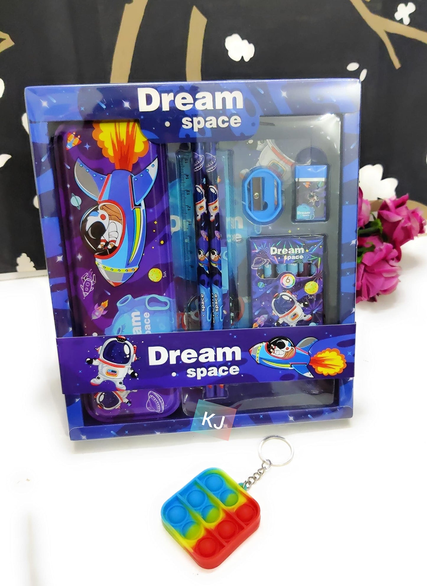 Kidos Joy Stylish 81 Stationery Space Theme Combo For Kids/ Birthday School Supply For Kids/ Gifting Set Pencil Box , Pencils ,