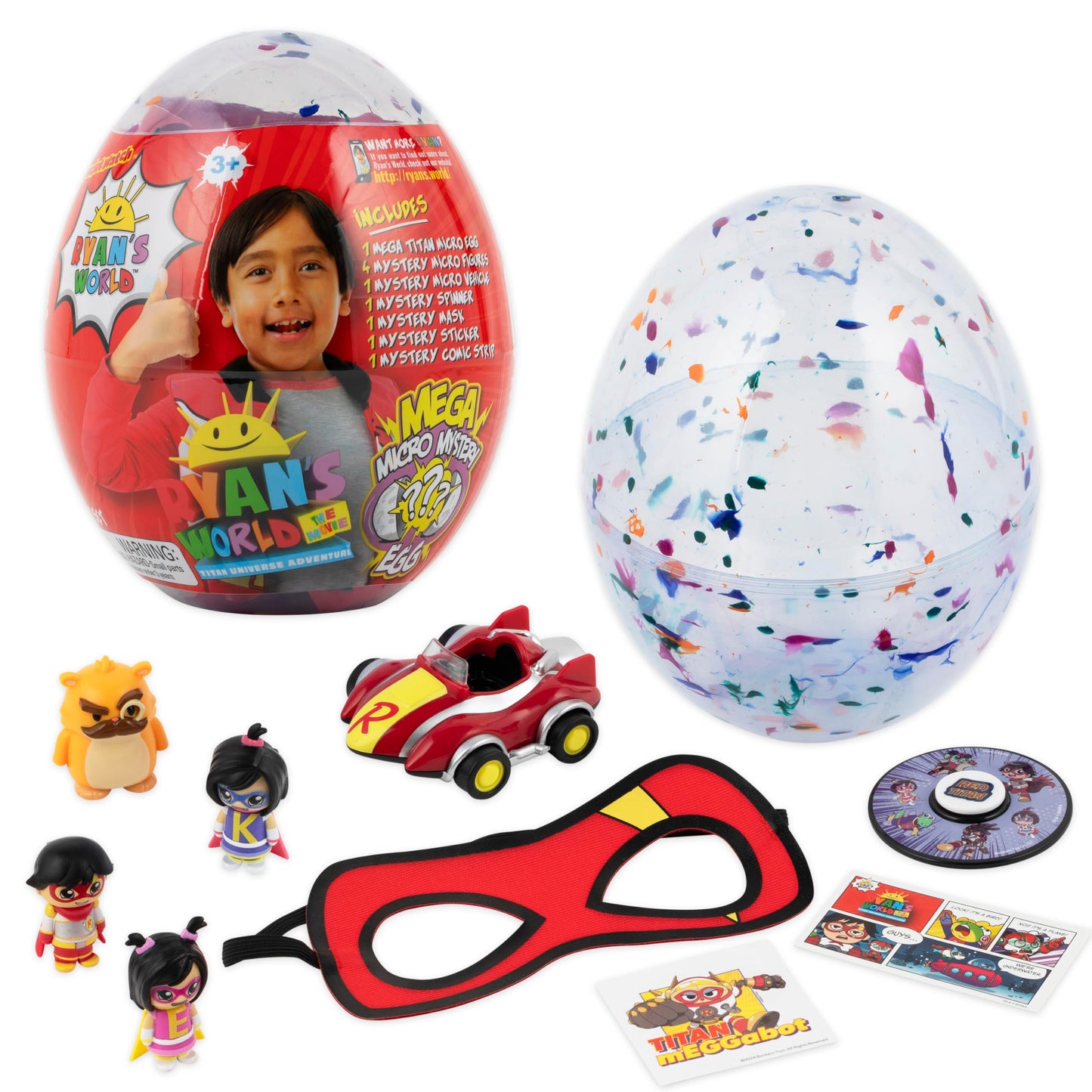 RYAN'S WORLD The Movie Mega Microverse Egg  Discover 8 Exciting Mystery Toys Inside  Official Toys for Boys & Girls 3+  limited availability Blind Box Figures  8Pcs