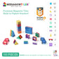 Megagontiles 110Pcs Premium Magnetic Tiles| Magnet Tiles| Stem Authenticated| Magnetic Tiles Kids|Magnetic Blocks|Magnet Tiles S