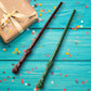 Light Up Magic Wand For Kids Sound Wizard Witch Illuminating Toy Brown Green