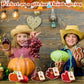 Poen 6 Pcs Thanksgiving Mini Piata Mini Turkey Squirrel Pine Cones Pumpkin Maple Leaves Piata with Greeting Card for Thanksgivin