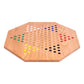 Amishtoybox.Com Oak Wooden Chinese Checkers Board Game Set, Hand-Painted, 19'' Wide