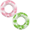 CACSPS Pool Float Rings 2-Pack - 90cm (35) Inflatable Swim Tubes for Kids & mature-themeds  Summer Water Toy (Pink + Green)
