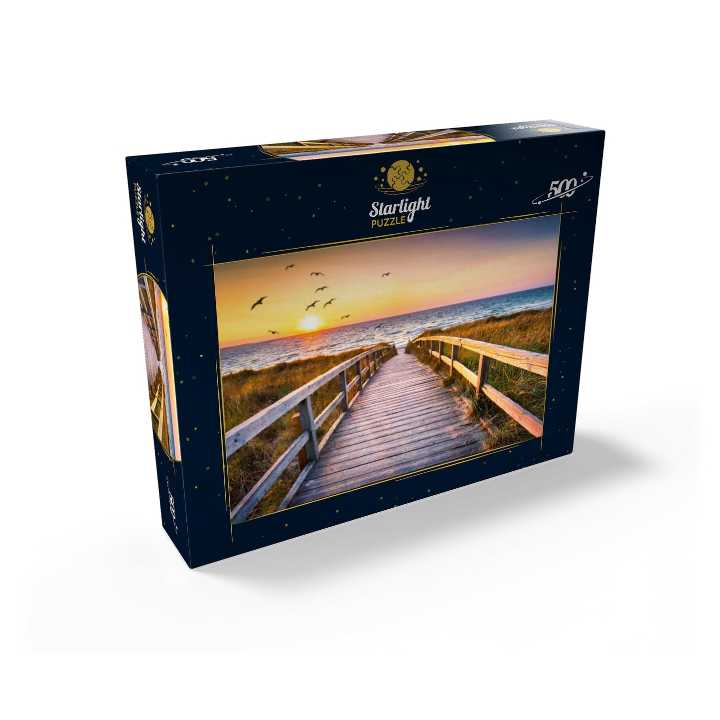Mypuzzle Sunset On Dune Beach In The North Sea - Premium 500 Piece Jigsaw Puzzle For Adults