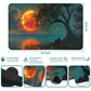 RWUTYTIUL Card Playmat 24 X 14 Inch with Playmat Tube Bag, Card Gameplay Playmat with Stitched Commander Deck Board MTG RPG CCG