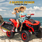 Kids Atv 4 Wheeler, 24V 2 Seater Electric Atv Quad W/4Wd Motor, Protective Gear Set, Bluetooth, Led Lights, Diy Reflective Stick