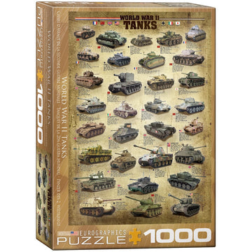 Eurographics Tanks Of Wwii 1000 Piece Puzzle , Brown