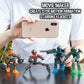 Zing Klikbot Action Figures Set of 4, Poseable Plastic Toys, Multicolor, Model KB100G-FF, for Ages 6 and Up, Stop Motion Animation