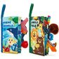 Hahaland Baby Toys 0-6 Months - Crinkle Books For Babies 2Pcs, Tails Sensory Book 6-12 Months - Soft, Tummy Time, Montessori Toys 0-12 Month - Newborn Twin Boys Gifts Infant Easter Basket Stuffers