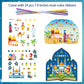 Eid Mubarak Craft Kits Kids Mosque Scene Stickers Muslim Eid Ramadan Sticker Bulk Gift Hanging Ornament Decoration for Al Fitr P