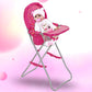Fash N Kolor Baby Doll High Chair, Fits 18 Inch Baby Dolls, Pink Color Toys High Chair For Dolls